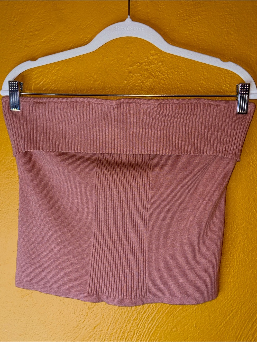Forever 21 Ribbed Dusty Rose Tube Top -NWOT 2X Fits L to XXL Ribbed